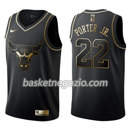 Canotte Uomo Chicago Bulls Otto Porter Jr. 22 Nike Nero Golden Edition Swingman